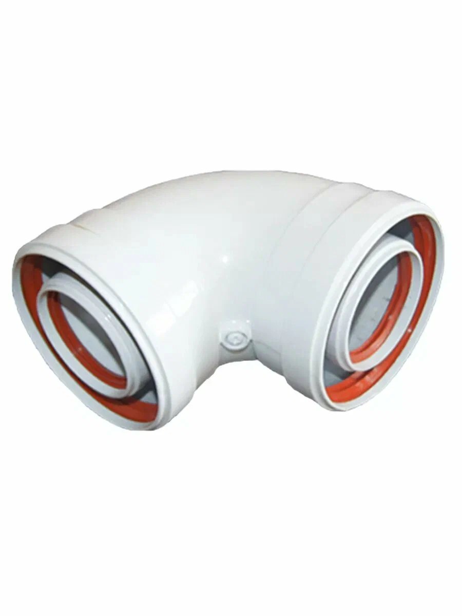 Колено коаксиальное 90 гр 60/100 mm (мама/мама)